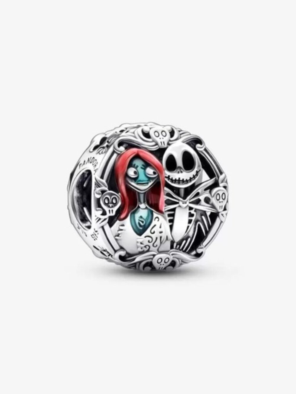 Silver and Red Charm Bracelet Bead